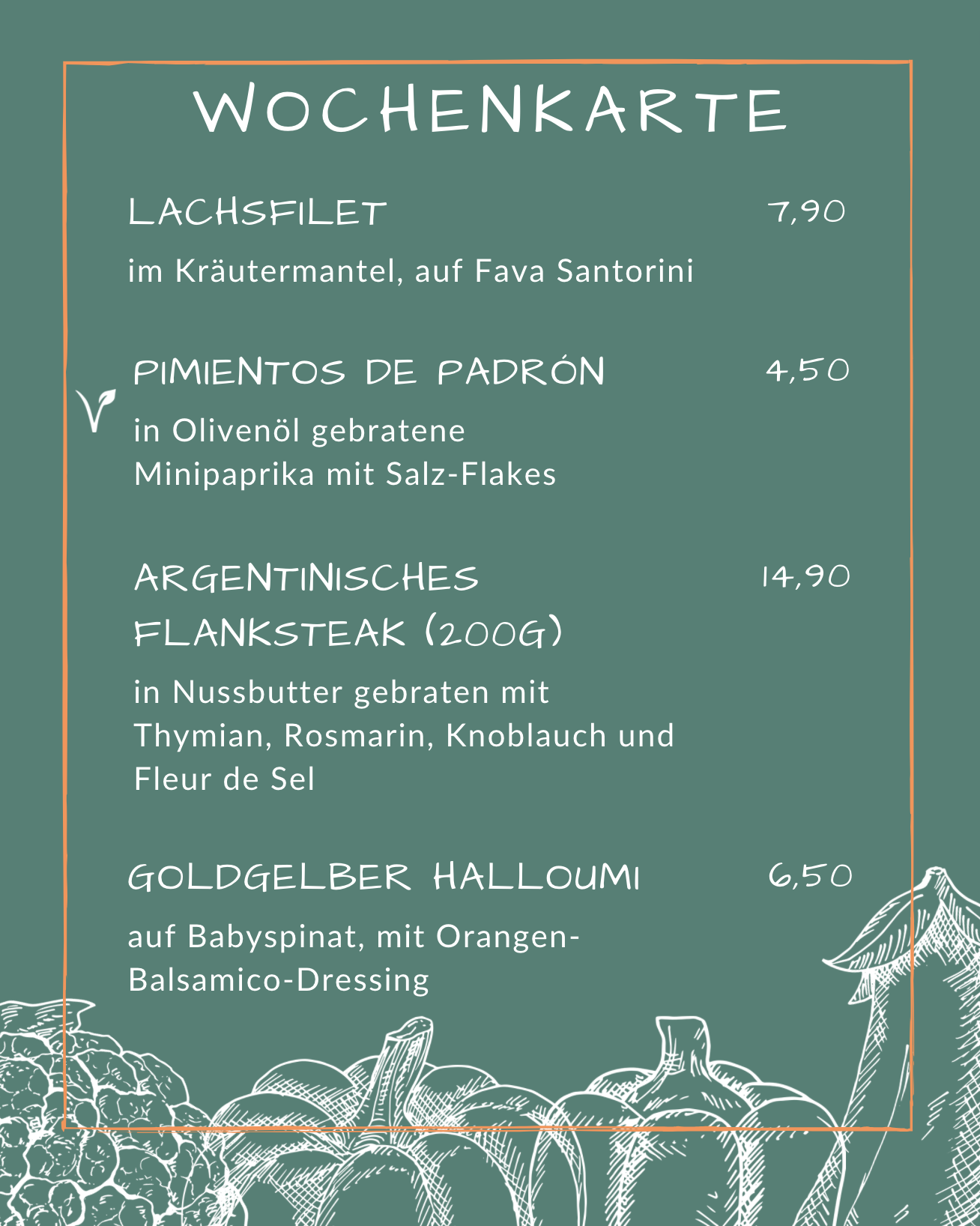 Aktuelle Wochenkarte